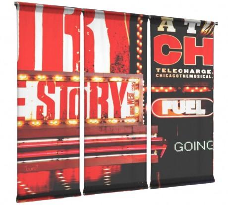 panneau japonais New York By Night panneau japonais New York By Night