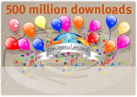 500 000 000 de Firefox téléchargés !