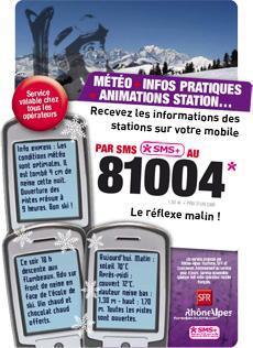 SMS neige - Les stations de ski de Rhône Alpes informent par SMS