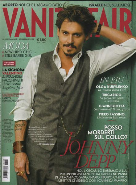 Johnny Depp en couverture du magazine Vanity Fair