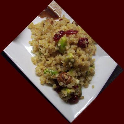 Boulghour pilaf pistaches-cranberries-noisettes, rien que du bonheur !