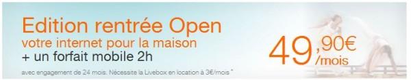 orange-open orange open 600x118 Orange lance son forfait quadruple play Edition rentrée Open