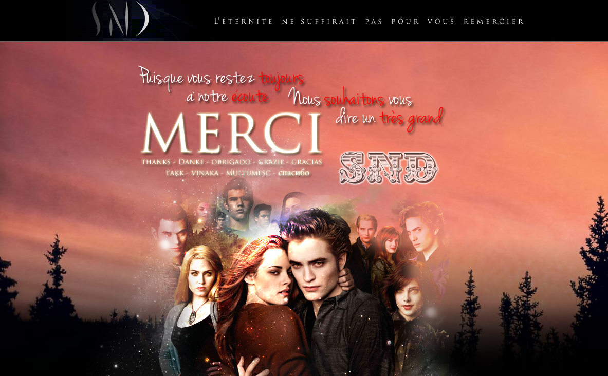 Les pages et les sites remercient SND Les pages et les sites remercient SND