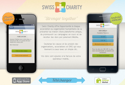 Swiss Charity Swiss charity : Don via mobile en Suisse