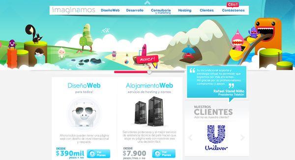 Les illustrations dans les sites web, 40 exemples absolument fantastiques imaginamos - site avec illustration