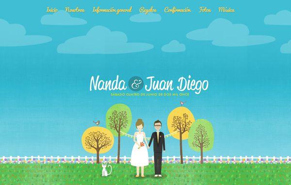 Les illustrations dans les sites web, 40 exemples absolument fantastiques nandayjuandiego - site avec illustration