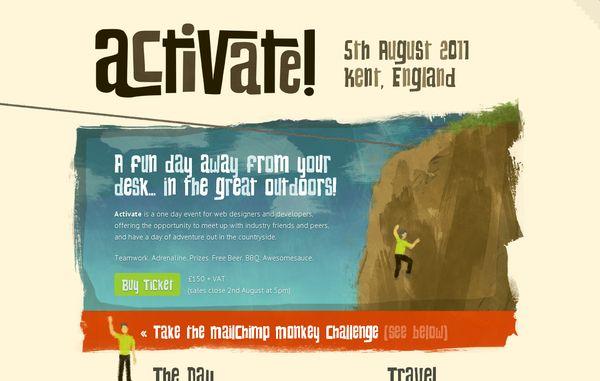 Les illustrations dans les sites web, 40 exemples absolument fantastiques preparetoactivate - site avec illustration