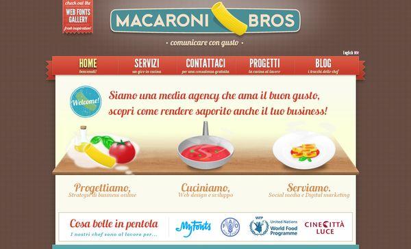 Les illustrations dans les sites web, 40 exemples absolument fantastiques macaronibros - site avec illustration