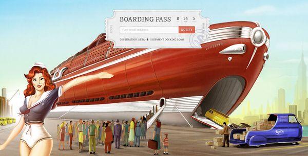 Les illustrations dans les sites web, 40 exemples absolument fantastiques shipmentapp - site avec illustration