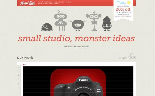 Les illustrations dans les sites web, 40 exemples absolument fantastiques movmt - site avec illustration