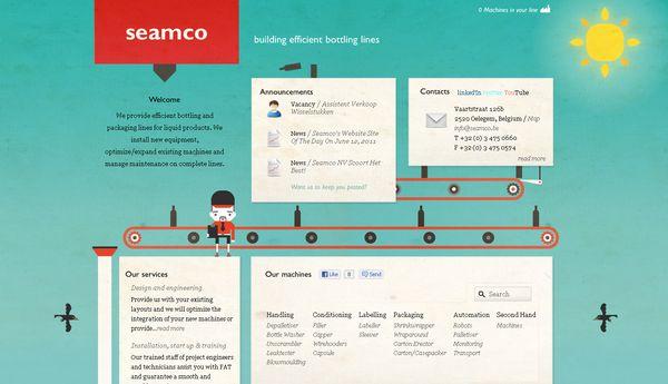 Les illustrations dans les sites web, 40 exemples absolument fantastiques seamco - site avec illustration