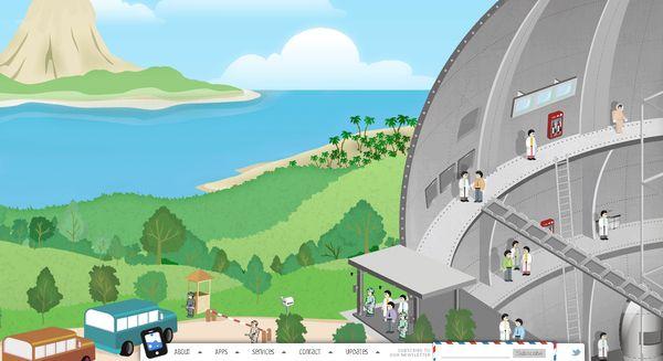 Les illustrations dans les sites web, 40 exemples absolument fantastiques icodelabs - site avec illustration