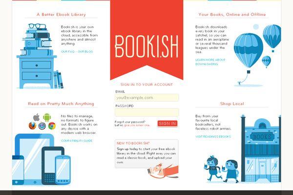 Les illustrations dans les sites web, 40 exemples absolument fantastiques booki - site avec illustration