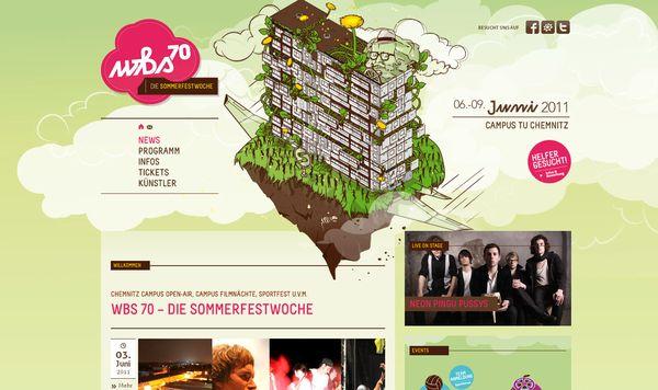 Les illustrations dans les sites web, 40 exemples absolument fantastiques Stura.tu-chemnitz - site avec illustration