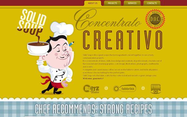 Les illustrations dans les sites web, 40 exemples absolument fantastiques solidsoup - site avec illustration