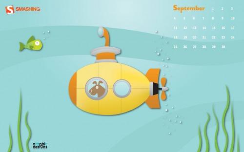 yellow submarine  30 Fonds d’écran calendrier de Septembre