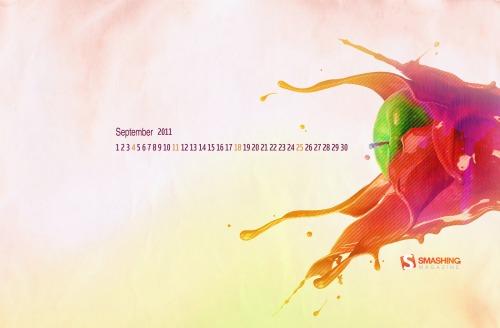 colorful apple  96 Fonds d’écran calendrier de Septembre