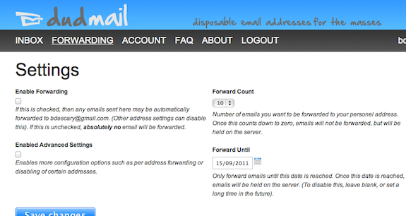dudmail dudmail Dudmail: créez des adresses mail jetables évoluées