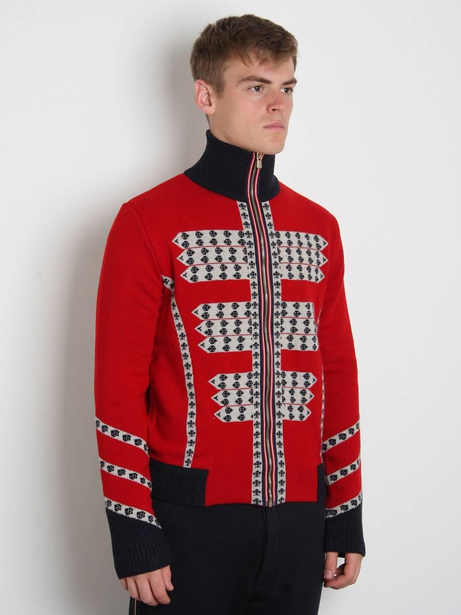 ALEXANDER MCQUEEN MILITARY JACQUARD KNIT