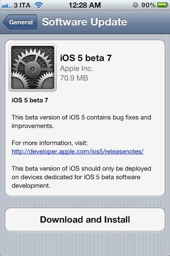 iOS5 beta 7 et iTunes 10.5 beta 7 à télécharger sur Next51 + jailbreak...