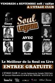 *** SOUL LEGEND *** (Vendredi 2 Septembre)@ L'ETAGE CLUB, 20H, GRATUIT!!! *** SOUL LEGEND *** (Vendredi 2 Septembre)@ L'ETAGE CLUB, 20H, GRATUIT!!!