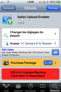 Cydia: Safari Upload Enabler