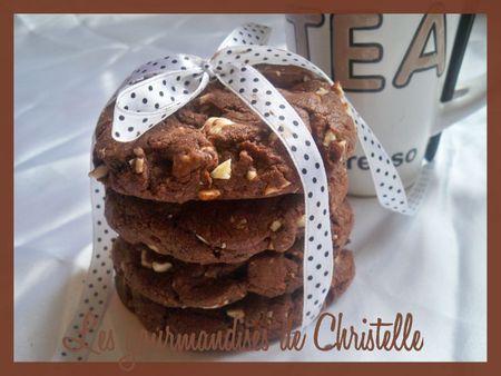 Les véritables cookies US de Nathalie cookies chocolat blanc chocolat noir noix de pecan