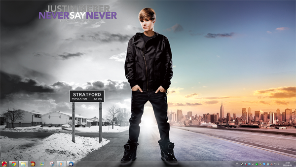 JustinBieberNSN 20 thèmes Windows 7 les plus populaires à télécharger gratuitement
