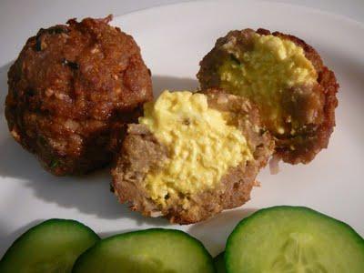 Boulettes farcies au chutney de noix de cajou et au paneer – Meatballs stuffed with cashewnut chutney and paneer