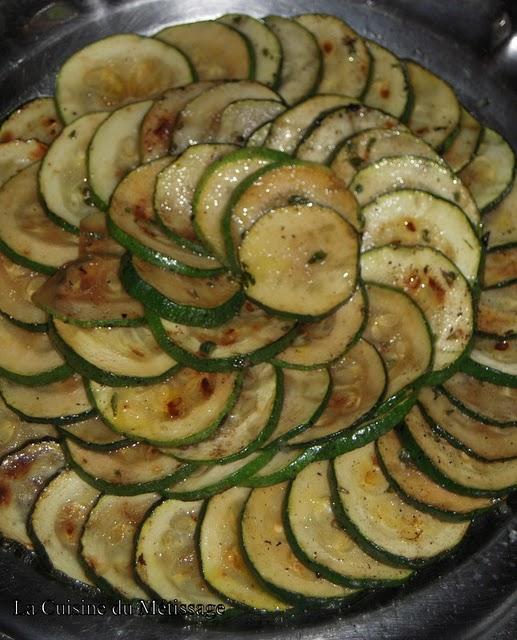 Courgettes à la plancha marinées