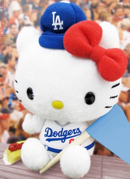 Hello kitty supporter des Los Angeles Dodgers