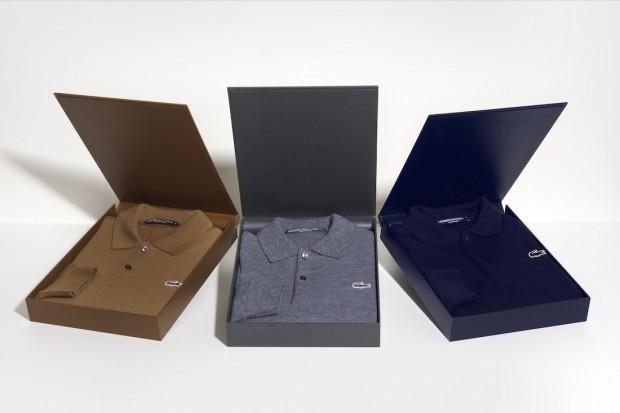 lacoste polo cachemire boites 620x413 Le polo 100% cachemire par Lacoste