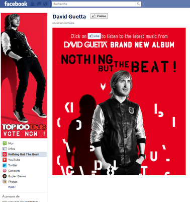 David Guetta champion français de Facebook