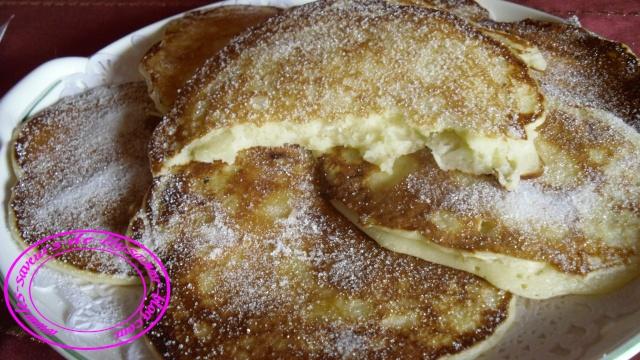 Pancakes au fromage blanc et aux pommes