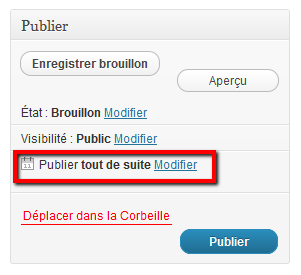 petite astuce pour automatiser la publication d'un article dans wordpress