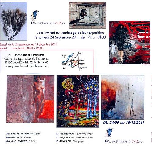 Exposition à la galerie Les MétamorphOZes à Valaire (41) INVITATION