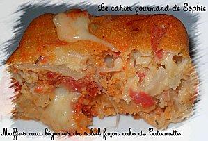 Mise à l'honneur ! Muffins aux légumes du soleil (façon cake) de Catounette