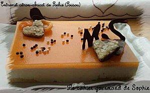 Mise à l'honneur ! Entremet citron abricot de Sophie (Sousou)