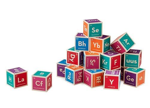 tableau periodique cubes Le tableau périodique en cubes