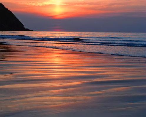 les photos de coucher de soleil sur la plage