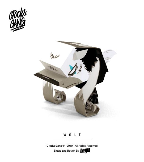 Paper toys Crooks Gang by Tougui (x 4)