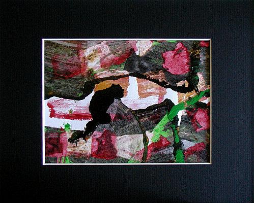 N°11-Le chat noir - ©2011Marie Bazin - Reproduction interdite Acrylique, encre sur papier - passe partout 24x30 / dessin 15x20 Voyez-vous ce que je vois ? Petits formats instantanés....