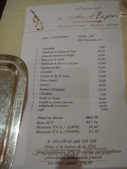 20091017 violon d ingres (ChrisoScope) 20091017 violon d ingres Le Violon dIngres (Christian Constant), 75007 Paris (ChrisoScope)