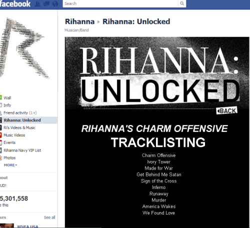 Tracklist du nouvel album de Rihanna ?
