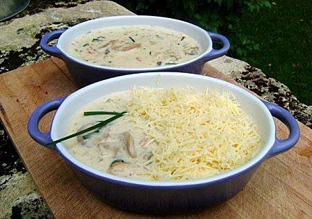 Gratin de Crevettes et de Moules aux Champignons Gratin de Crevettes et de Moules aux Champignons