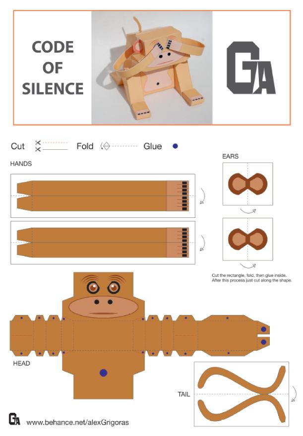 Code of Silence – Monkey papertoy