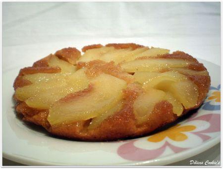 Gâteau renversé aux poires & tofu soyeux, caramel de sirop d'agave renversé poire 2