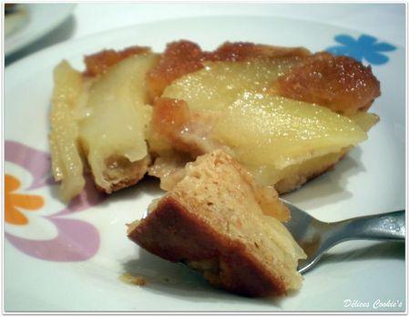 Gâteau renversé aux poires & tofu soyeux, caramel de sirop d'agave renversé poire 4
