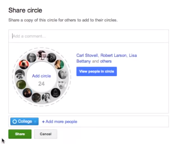google-plus-cercles google plus cercles Google+ vous permet de partager vos Cercles avec vos contacts