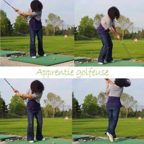 Apprentie golfeuse